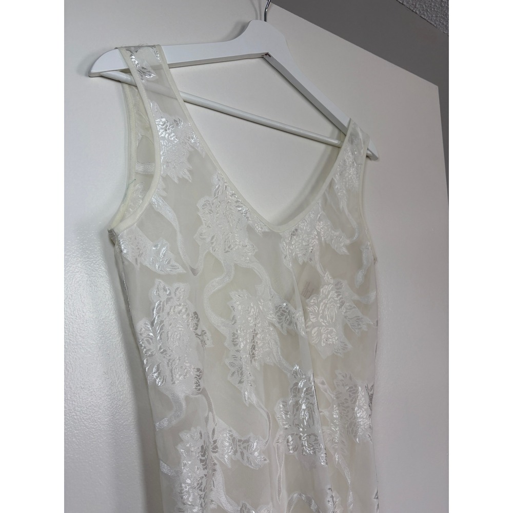 VINTAGE Victoria's Secret Nightgown Petite White Cream Floral Lace Slip - Picture 2 of 5